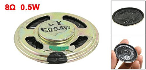 uxcell a12030700ux0838 1.4" Diameter Aluminum Shell Round Slim Internal Magnet Speaker 8 Ohm 0.5W...