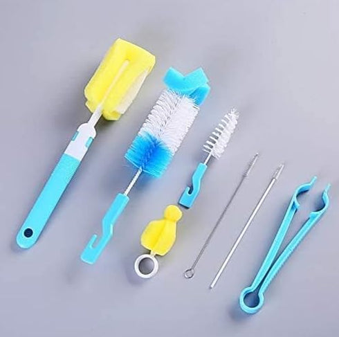 Veewon 7PCS/Set Baby Bottle Brush Baby Feeding Bottle Cleaning Brushes Sponge Nylon Cleaning Tools...