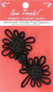 Chinese Frogs Button Closures Hook & Eye Fastener - Sewing Quilting Renaissance Dance Hawaiian Bridal Costumes Outfit Drapery Home Decor-Black -4"...