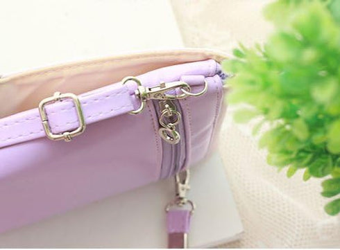 Teen Girls Kids Cartoon PU Leather Mini Shoulder Bags Cell Phone Case Purse Wallet...