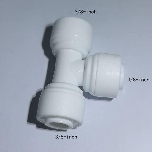 (White tubing 5 meters) - 10 pcs 1cm Quick Connect Push In to Connect Water Purifiers Tube Fittings for RO Water Reverse Osmosis System+5 metres(1...