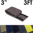 Electriduct 3" SafCord Carpet Cord Cover Strip Secure and Hide Floor Cables and Wires - 3 Feet - Gray | Works only on Commercial Carpet, Barber an...