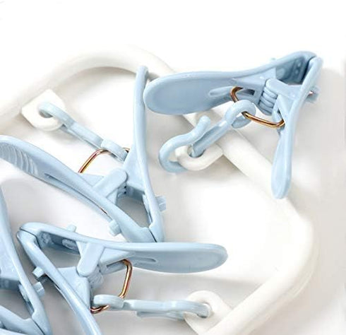 Clothes Drying Racks 2 Pack Small Folding Portable Underwear Hangers with Clips Socks 12 Clips 360° Rotatable Hook for Drying Towels Bras Baby Clo...