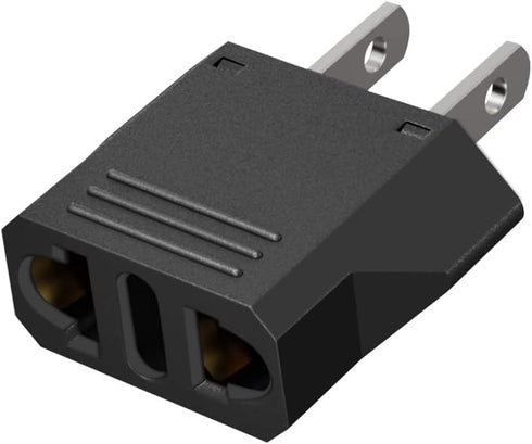 (Black-5pcs) American Standard Plug to 2 Hole sockets Travel Conversion Plugs,EU Socket to US Plug?Adapter Europe to USA, Europe to America Travel...