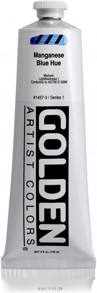 5 Oz Heavy Body Historical Hue Acrylic Paints Color: Manganese Blue Hue...