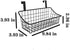 LeleCAT Basket with hook Grid Storage Basket, Hang it behind a door or on a railing, Over the Cabinet Door, Small, BLack,1 Pack...