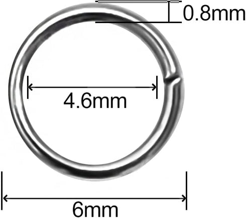 600pcs 304 Stainless-Steel Jump Rings for Jewelry Making Supplies - Silver Open Rings 21Gauge 6mm Boxed Jewelry Findings for DIY Bracelet Earrings...