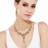 EVER FAITH Women's Rhinestone Crystal Elegeant Wedding Feast Floral Teardrop Necklace Earrings Set...