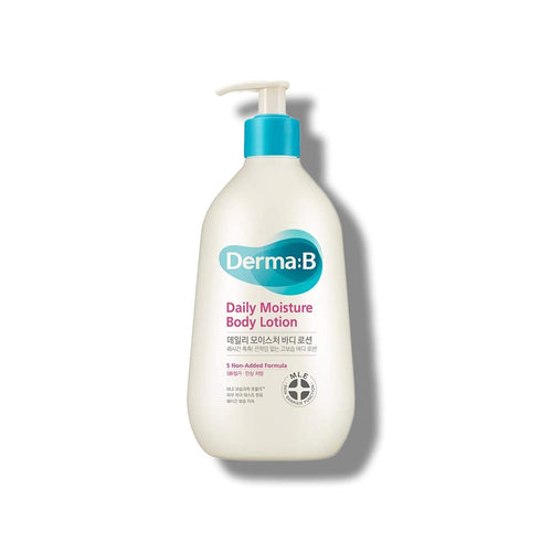 DERMA B Daily Moisture Body Lotion, Non-Greasy Long-Lasting Moisturizer for Dry & Sensitive Skin with Olive Oil & Allantoin, Woody & Powdery Scent...