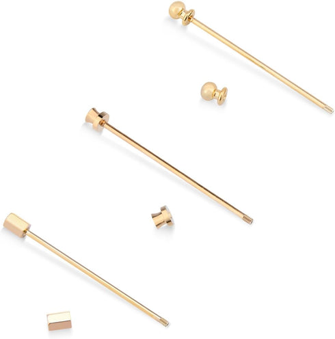 Wynameleri Mens Shirt Collar Bars Pins Clips Clasps Silver Tone and Gold Tone Set 3 PCS Business Gift 60mm...