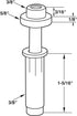 Prime-Line N 7302 Cap, 3/8 in. Base (2-Pack) Bi-Fold Top Mount Pivot and Guide, 5/8 in, Mill...