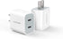 USB C Charger, Amoner 2Pack Type C Fast Charger, Dual Port 25W PD Fast USB C iPhone Wall Charger Compatible with iPhone 16/16 Pro/15/14/13/12/11/S...