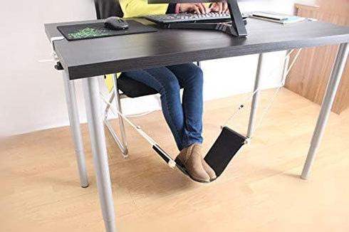 Home-organizer Tech Portable Adjustable Foot Hammock for Corner Desk Office Foot Rest Mini Under Desk Foot Rest Hammock for Home, Office, Airplane...