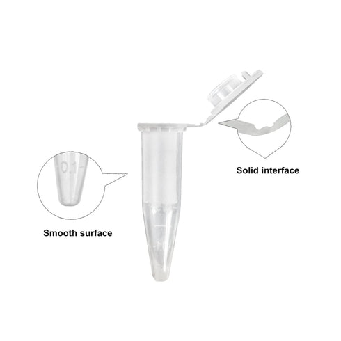 50 Pcs Centrifuge Tubes Bottom Tip Clear Plastic Test Tube Vials 0.2mL 0.5ML 1.5ML (0.2ml)...