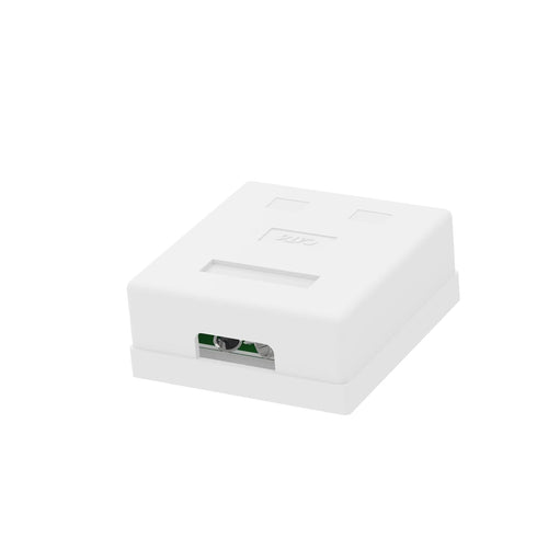 VCELINK RJ45 Surface Mount Box Shielded 2-Port, Compatible with UTP Cat6/Cat5e/Cat5 Stranded or Solid Network Cables, 5-Pack, White...