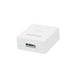 VCELINK RJ45 Surface Mount Box Shielded 2-Port, Compatible with UTP Cat6/Cat5e/Cat5 Stranded or Solid Network Cables, 5-Pack, White...