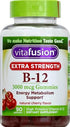 Vitafusion Extra Strength Vitamin B12 Gummy Vitamins for Energy Metabolism Support and Nervous System Health Support, Cherry Flavored, America’s N...