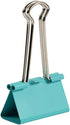 JAM PAPER Colorful Binder Clips - Large - 1 1/2 Inch (41 mm) - Teal Binderclips - 12/Pack...