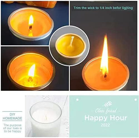100pcs ECO Wicks for Soy Candles, 6 inch Pre-Waxed Candle Wick for Candle Making,Thick Candle Wick with Base...