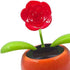Solar Powered Dancing Flower Swinging Animated Dancer Toy Car Decoration for Car Dashboard Office Desk Decoration - Rose...