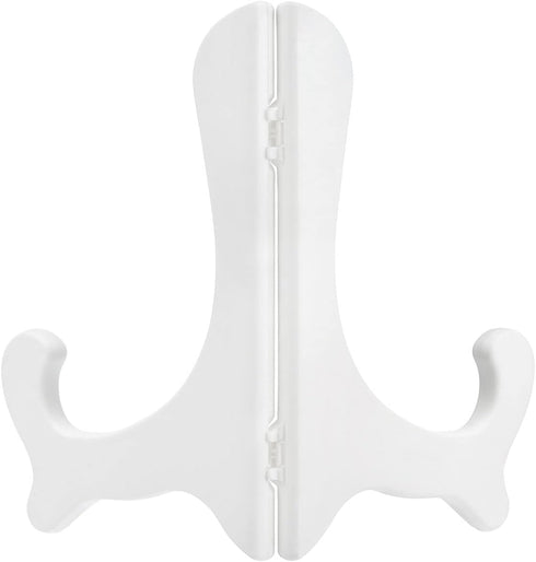 uxcell 4pcs 6" Easel Plate Holder, Plastic Folding Display Stand White for Decorative Picture Frame...