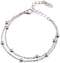 COLORFUL BLING Stainless Steel Ankle Bracelet for Women Teens Beach Beaded Heart Figaro Chain Cute Layered Ankle Bracelet Adjustable Foot Jewelry...