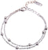 COLORFUL BLING Stainless Steel Ankle Bracelet for Women Teens Beach Beaded Heart Figaro Chain Cute Layered Ankle Bracelet Adjustable Foot Jewelry...