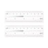 2Pcs White Film Flexible Ruler 4 Inch 0.1mm Scale PET Plastic Folding Straight Ruler Calibration Soft Ruler Measuring Tool for Factory, Transparen...
