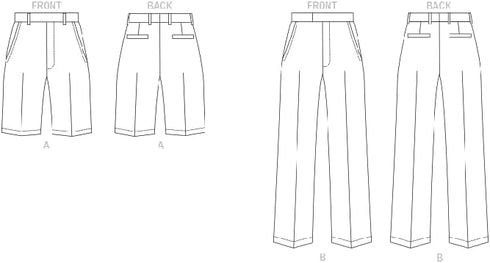 Vogue Men's Shorts and Pants Sewing Pattern Kit, Design Code V1896, Sizes 34-36-38-40...