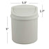 Tiny Trash Can with Swing Lid, Plastic Desktop Mini Waste Can, White...