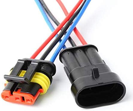 Way Car Waterproof Electrical Connector,16 AWG 3 pin Plug Auto Electrical Wire Connectors Marine for Car, Truck, Boat, and Other Wire Connections....