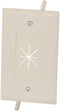 DATA COMM 45-0014-LA Cable Plate with Flexible Opening, 1-Gang, Lite Almond...