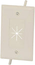 DATA COMM 45-0014-LA Cable Plate with Flexible Opening, 1-Gang, Lite Almond...