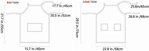 2 Pack Cotton Adjustable Parent and Child Apron with Pockets Mommy and Me Matching Set, Baking,Painting...