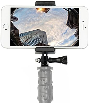 | Universal Smartphone Holder w/GoPro Style Mount Attachment, Tripod Adapter & Screw Adapter for Any Phone. Connect Your Smartphone to Any GoPro M...