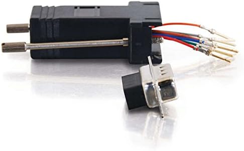 C2G 02947 RJ45 to DB9 Male Serial RS232 Modular Adapter, Black 1.5 Inch...