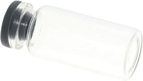 10Pcs Glass Lab Bottle, Refillable 10ml Container, Portable Seals Empty Vials, Transparent Lab Sample Vial with Plastic-Aluminum Flip Caps...