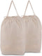 MCleanPin Washable Laundry Bags with Handles,140L Dirty Clothes Storage for College Dorm & Travel,2 Pack (Beige)...