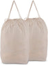 MCleanPin Washable Laundry Bags with Handles,140L Dirty Clothes Storage for College Dorm & Travel,2 Pack (Beige)...