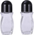 2 Pcs 50ml 1.69oz Clear Roller Bottle Empty Glass Body with Plastic Roller...