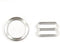 100Set Clear Plastic Invisible Lingerie Rings (8.5g) and Sliders (9g) Bra Bikini Rings (15mm)...