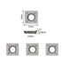 15mm Square Straight Carbide Inserts for woodturning, 15×15×2.5mm Replacement Cutter Knives for Woodworking Fits Spiral, Helical Planer Cutter, He...