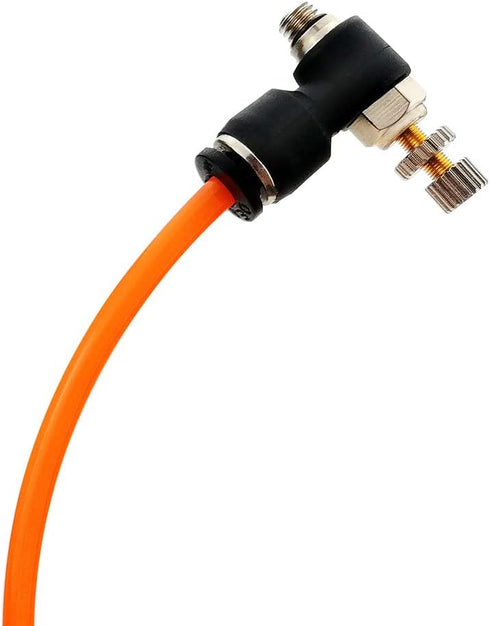 Beduan Pneumatic Push to Connect Air Flow Control Valve, 6mm Tube OD x M5 Male Thread, Elbow 90 Degree Switch Valve Adapter Fitting...