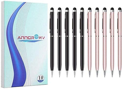 Stylus Pens for Touch Screens anngrowy Stylus Pen Universal Stylus Ballpoint Pen 2 in 1 Stylists Pens for iPad iPhone Tablet Laptops Kindle Samsun...