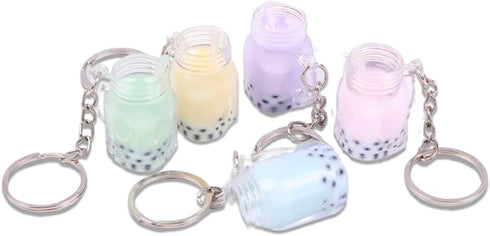 Cute Keychain Boba Keychain For Women/Men and More - Kawaii Accessories Pastel Boba Keychains...