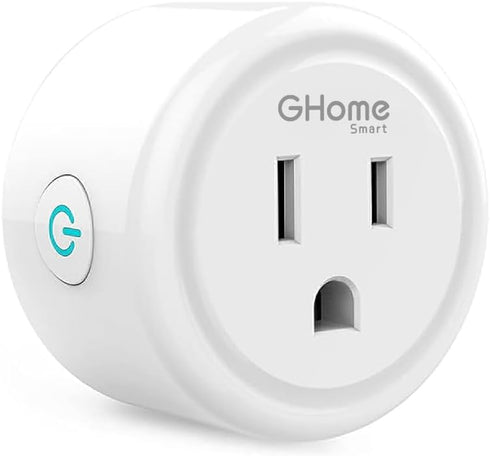 GHome Smart Mini Plug, Wi-Fi Outlet Socket Compatible with Alexa and Google Home, Remote Control with Timer Function, No Hub Required, ETL FCC Lis...