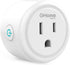GHome Smart Mini Plug, Wi-Fi Outlet Socket Compatible with Alexa and Google Home, Remote Control with Timer Function, No Hub Required, ETL FCC Lis...