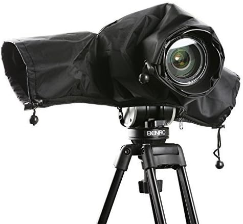 Movo CRC01 Waterproof Nylon Camera Rain Cover with Enclosed Hand Sleeves Compatible with Canon EOS, Nikon, Sony, Olympus, Pentax and Panasonic DSL...