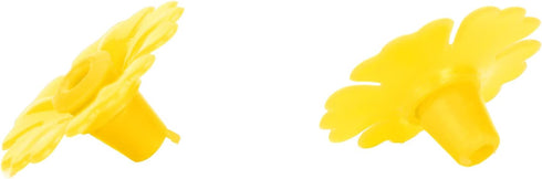 CHICIRIS 30 Set Hummingbird Feeder Flowers Hanging Bird Feeding Ports Replacement Parts for Bee Guards Feeding Hummingbird Outdoors Supplies(Yello...