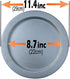 Kunefe Plate - Kunafa plate large 4-8 servings set of 2 silver color aluminum pans tray kataifi kunafeh knafeh cooking and serving plates for shre...